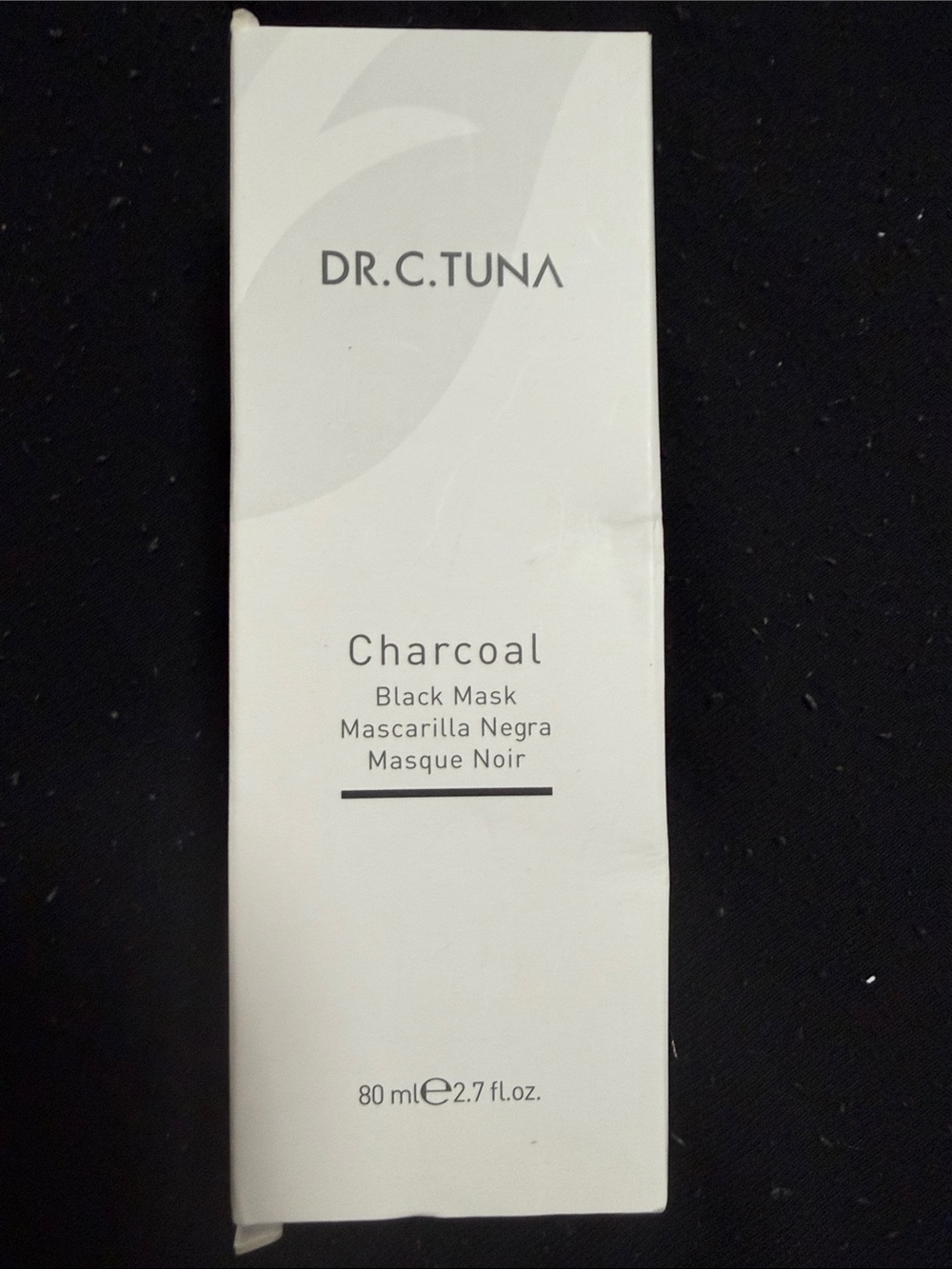 Activated Charcoal Black Mask - White Box Packaging